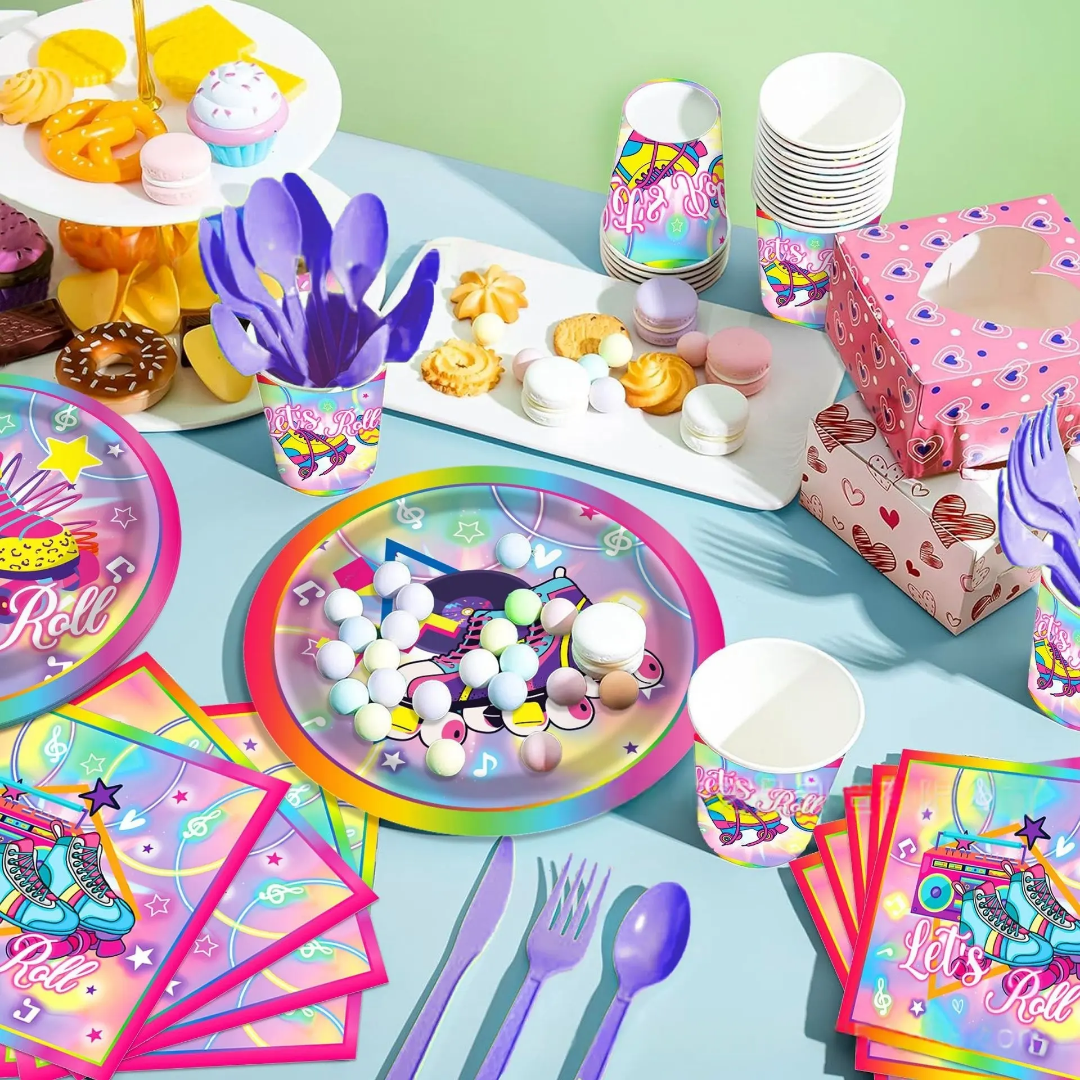 Ice Skates Tableware Sets 72pcs