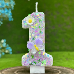 Butterfly Themed Party Candle  Numbers 0-9