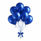 Chrome ICE double layer Dark Blue, Chrome Shiny Thick Latex Helium Balloons for Graduation Garland Arch Kit Corporate Event Wedding Birthday Baby Shower Party Decorations in two sizes 10"/12"
