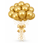Chrome Gold Balloons for Birthday, Baby Shower, Wedding, Graduation, Summer Themed Party Decorations in sizes 5"/12"/18"/36"