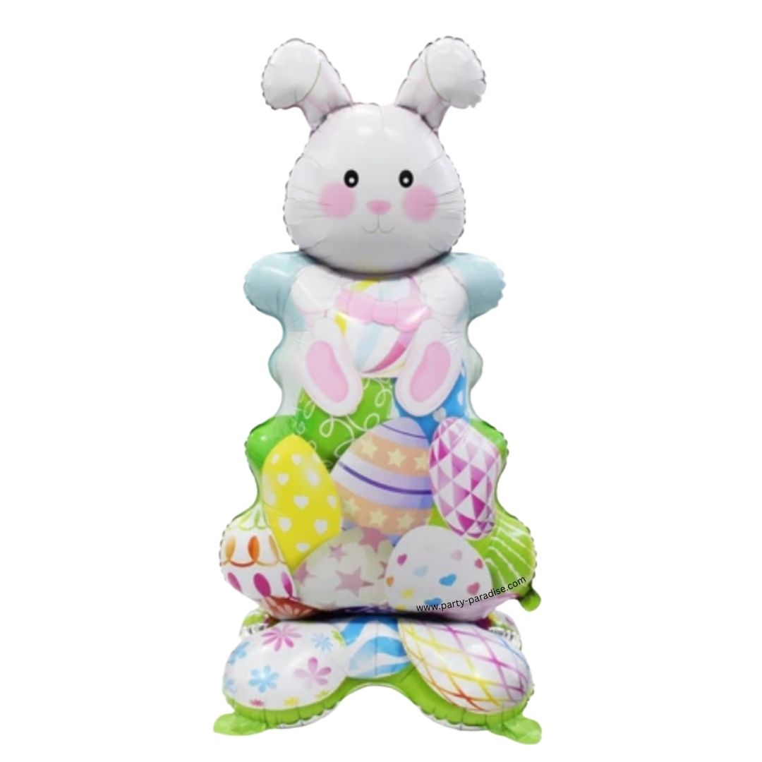 Easter Egg 3D Bunny Foil Balloon LxH 23.2 in x 3.8 ft Main image