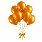 Chrome ICE double layer in Golden Orange, Chrome Latex Helium Balloons for Graduation Garland Arch Kit Corporate Event Wedding Birthday Baby Shower Party Decorations in two sizes 10"/12"