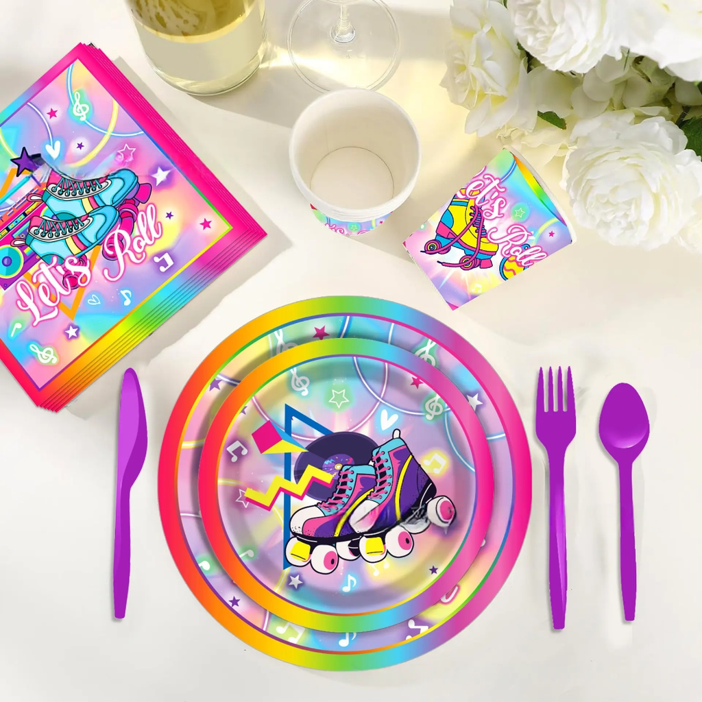 Ice Skates Tableware Sets 72pcs