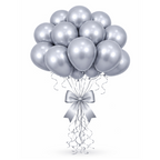 Chrome Silver Balloons for Birthday, Baby Shower, Wedding, Graduation, Summer Themed Party Decorations in size 5"/12"/18"/36"Chrome Balloons 5"/12"/18"/36"