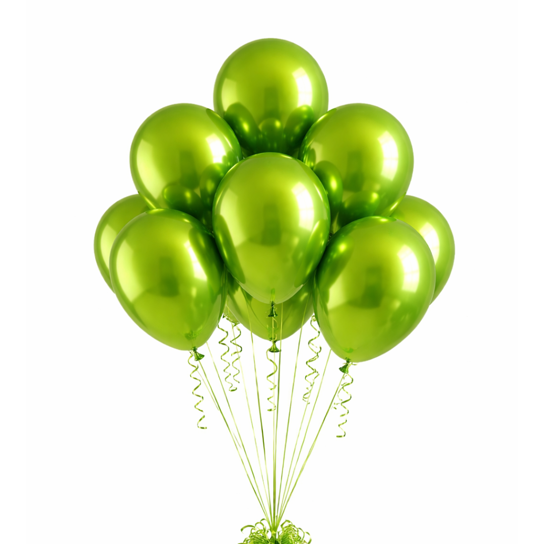 Chrome ICE double layer in Aqua Green, Chrome Latex Helium Balloons for Graduation Garland Arch Kit Corporate Event Wedding Birthday Baby Shower Party Decorations in two sizes 10"/12" Main image