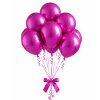 Chrome ICE double layer in Fuchsia, Chrome Latex Helium Balloons for Graduation Garland Arch Kit Corporate Event Wedding Birthday Baby Shower Party Decorations in two sizes 10"/12"