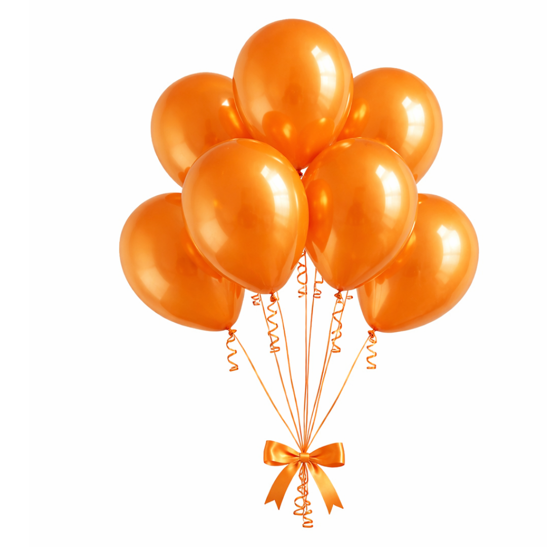 Chrome ICE double layer in Light Orange, Chrome Latex Helium Balloons for Graduation Garland Arch Kit Corporate Event Wedding Birthday Baby Shower Party Decorations in two sizes 10"/12" Secondary image