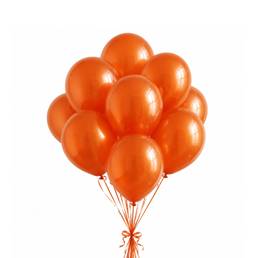 Chrome ICE double layer in Orange, Chrome Latex Helium Balloons for Graduation Garland Arch Kit Corporate Event Wedding Birthday Baby Shower Party Decorations in two sizes 10"/12" Secondary image