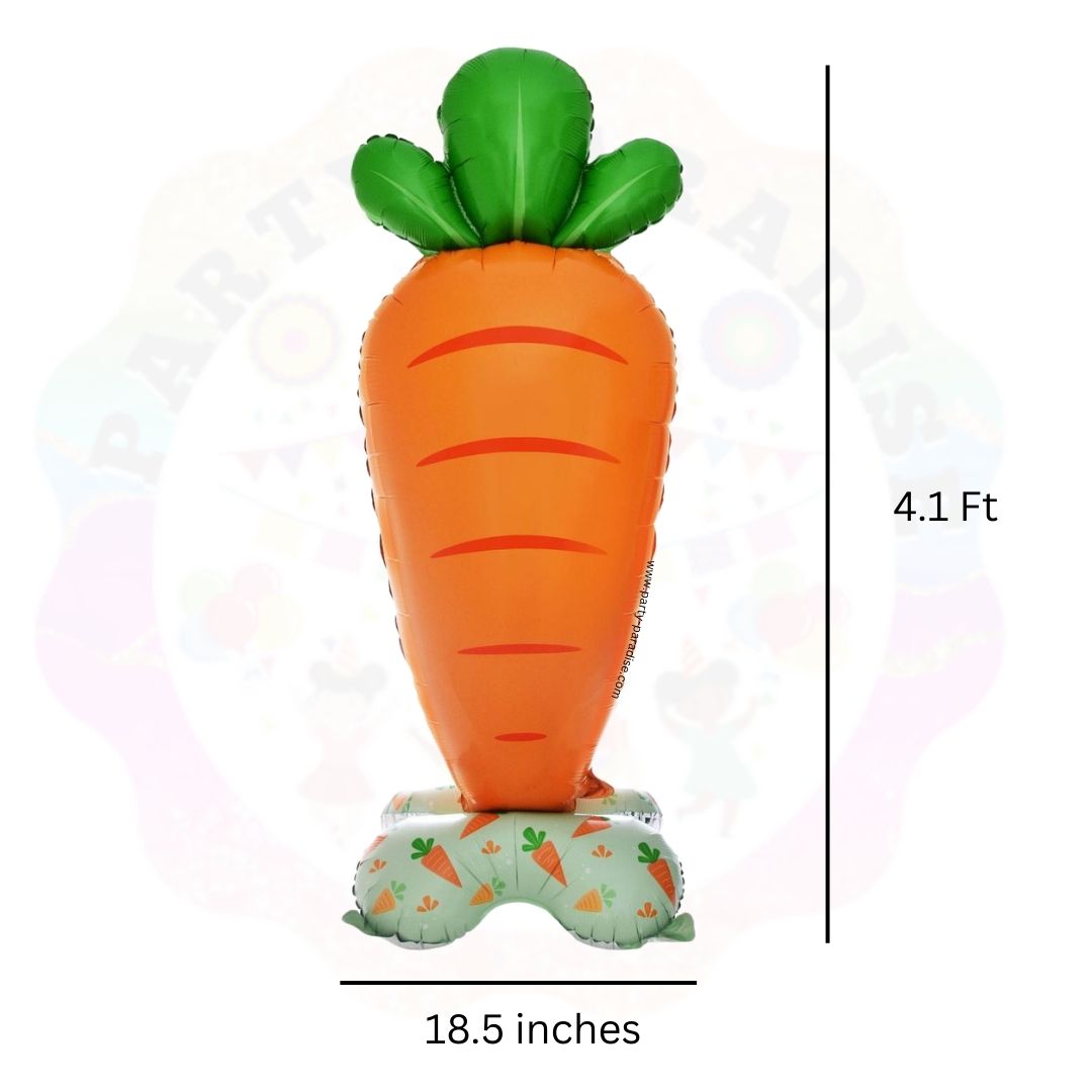 Foil 3D Carrot Easter Balloon L x H 18.5 inch x 4.1 ft Secondary image
