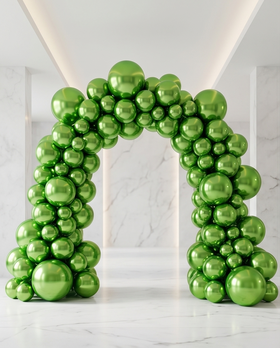 Chrome ICE double layer in Aqua Green, Chrome Latex Helium Balloons for Graduation Garland Arch Kit Corporate Event Wedding Birthday Baby Shower Party Decorations in two sizes 10"/12"