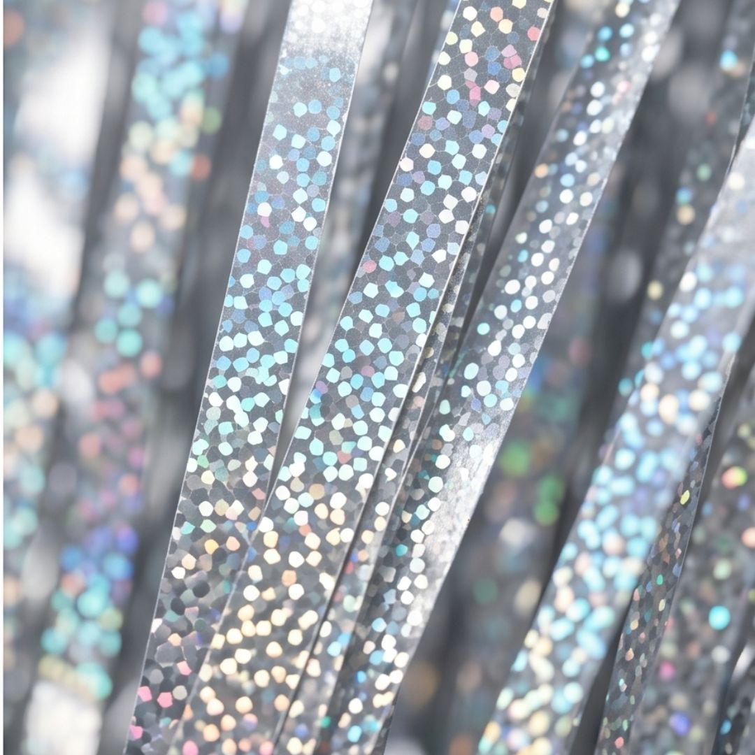 2 Pack 3.3x7.05 Feet Silver Foil Fringe Backdrop Curtains, Tinsel Streamers, Fringe Backdrop for 2026 New Years Eve, Graduation, Birthday, Baby Shower, Gender Reveal, Disco Party Secondary image