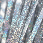 2 Pack 3.3x7.05 Feet Silver Foil Fringe Backdrop Curtains, Tinsel Streamers, Fringe Backdrop for 2026 New Years Eve, Graduation, Birthday, Baby Shower, Gender Reveal, Disco Party