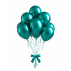 Chrome ICE double layer Teal Blue, Chrome Shiny Thick Latex Helium Balloons for Graduation Garland Arch Kit Corporate Event Wedding Birthday Baby Shower Party Decorations in two sizes 10"/12"