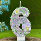 Butterfly Themed Party Candle  Numbers 0-9