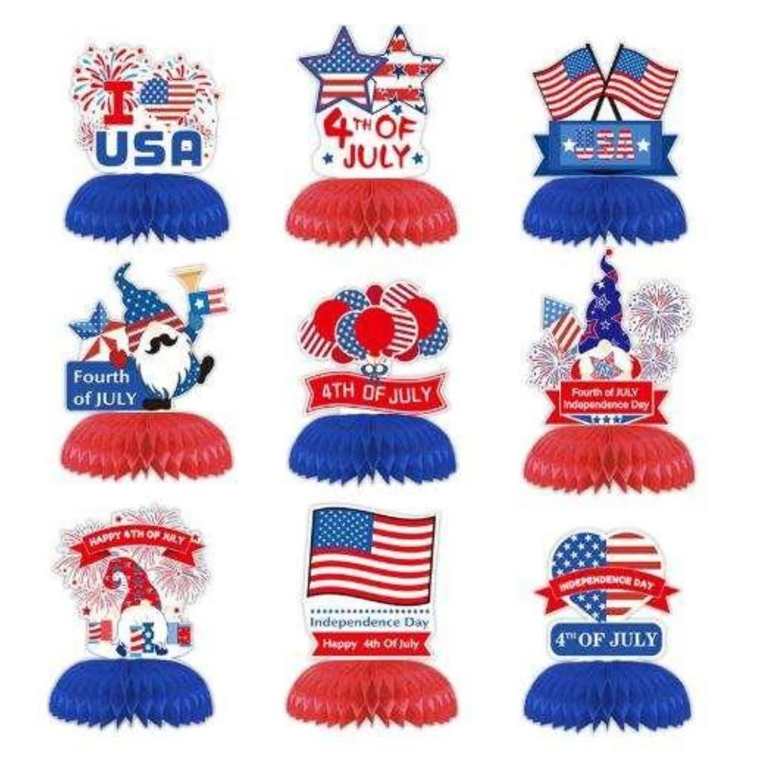 4th July Honeycomb Centerpieces Main image