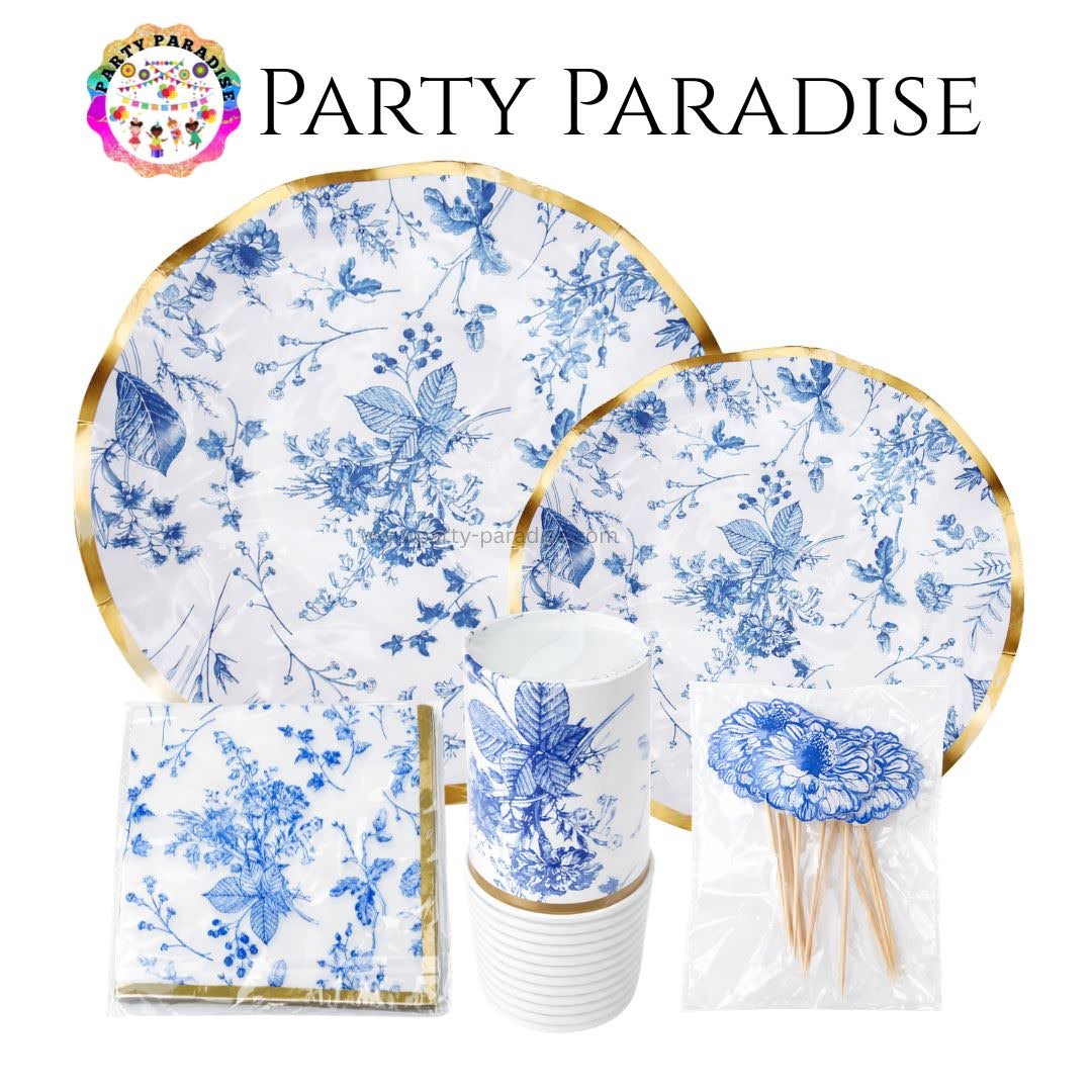 Blue French Toile Tableware Set 52pcs Main image